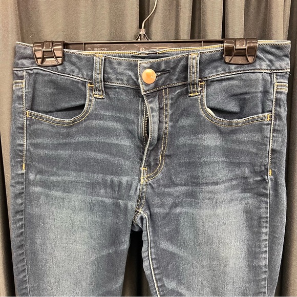 American Eagle Women's Blue Skinny Super Stretch Jeggings B - Picture 2 of 9